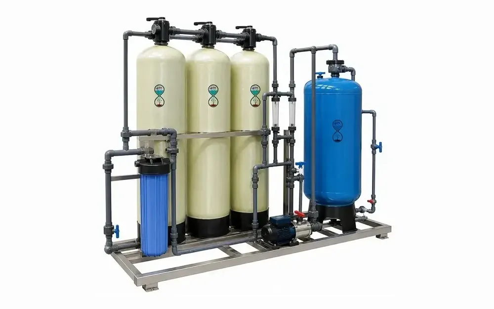 Arsenic removal plant with media vessels and pressure tank